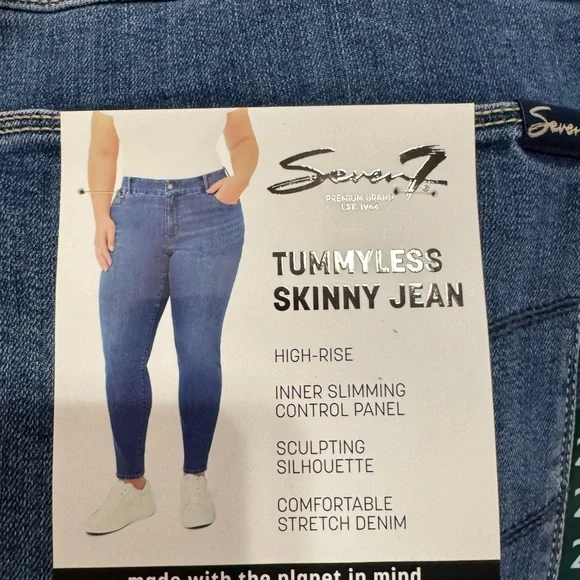 Seven7 Women’s Tummyless Skinny Jeans Plus Size 24W - Picture 8 of 8